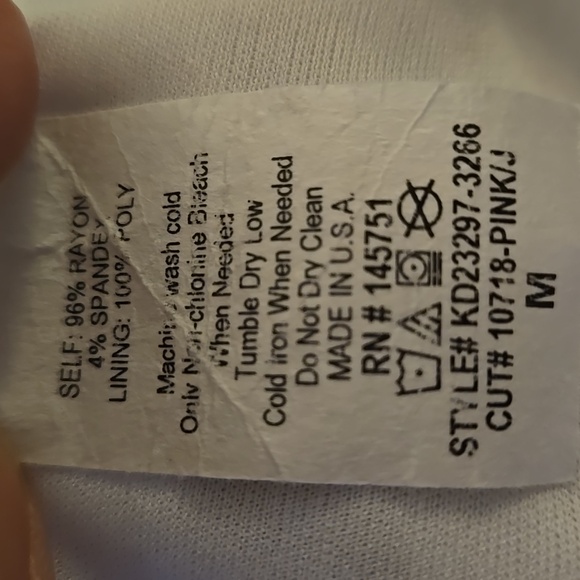 41 Hawthorn Coral Pink Navy Sleeveless Midi Dress Vneck Faux Wrap Lined M EUC - Picture 7 of 7